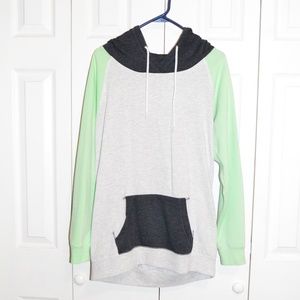 light/pastel green hoodie